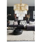 Avizemoda Lora 35 Cm'Lik Kristal Cam Taşlı Lüks Avize - (Sarı Yaldız)