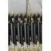 Avizemoda Palmira 55 Cm'lik Kristal Taşlı Lüks Avize 5'li - (Siyah-Gold)