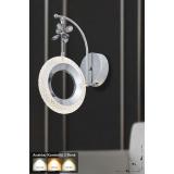 Avizemoda Ribera Power Ledli Modern Lüks Duvar Aplik (3 RENK; SARI-BEYAZ-GÜN İŞIĞI) - Krom
