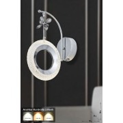 Avizemoda Ribera Power Ledli Modern Lüks Duvar Aplik (3 RENK; SARI-BEYAZ-GÜN İŞIĞI) - Krom