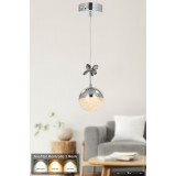 Avizemoda Forde Tekli Ledli Modern Lüks Sarkıt Avize (3 RENK LED; SARI - BEYAZ - GÜN İŞIĞI) - Krom