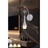 Avizemoda Lale Power Ledli Modern Lüks Duvar Aplik (3 RENK; SARI-BEYAZ-GÜN İŞIĞI) - Krom