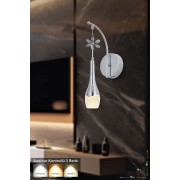Avizemoda Lale Power Ledli Modern Lüks Duvar Aplik (3 RENK; SARI-BEYAZ-GÜN İŞIĞI) - Krom