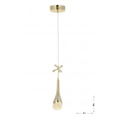 Avizemoda Lale Tekli Ledli Modern Lüks Sarkıt Avize (3 RENK LED; SARI - BEYAZ - GÜN İŞIĞI) - Gold
