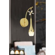 Avizemoda Lale Power Ledli Modern Lüks Duvar Aplik (3 RENK; SARI-BEYAZ-GÜN İŞIĞI) - Gold