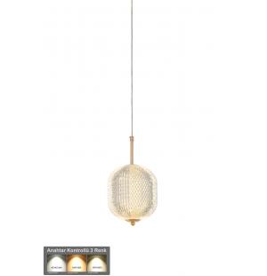 Avizemoda Torino Tekli Ledli Modern Lüks Sarkıt Avize (3 RENK LED; SARI - BEYAZ - GÜN İŞIĞI) - Gold