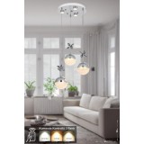 Avizemoda Forde 3'lü Power Ledli Kumandalı Modern Lüks Sarkıt Avize, 3 Renk: Sarı-beyaz-gün Işığı - Krom