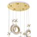 Avizemoda Ribera 8'li Power Ledli Kumandalı Modern Lüks Sarkıt Avize, 3 Renk: Sarı-beyaz-gün Işığı - Gold