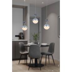 Avizemoda Forde 3'lü Power Ledli Kumandalı Modern Yemek Masası Üstü Avize, 3 Renk: Sarı-beyaz-gün Işığı -krom