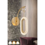 Avizemoda Sessi Power Ledli Modern Lüks Duvar Aplik, 3 Renk: Sarı-beyaz-gün Işığı - Gold