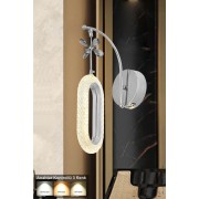 Avizemoda Sessi Power Ledli Modern Lüks Duvar Aplik, 3 Renk: Sarı-beyaz-gün Işığı - Krom