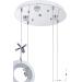 Avizemoda Ribera 4'lü Power Ledli Kumandalı Modern Lüks Sarkıt Avize, 3 Renk: Sarı-beyaz-gün Işığı - Krom