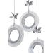 Avizemoda Ribera 3'lü Power Ledli Kumandalı Modern Lüks Sarkıt Avize, 3 Renk: Sarı-beyaz-gün Işığı - Krom