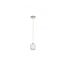 Avizemoda Siena Tekli Beyaz Camlı Salon Oturma Odası Modern Avize - (Krom Kaplama)