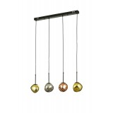 Avizemoda Rainbow 4 lü Yemek Masası Üstü Asimetrik Camlı Dekor İçin Modern Sarkıt Avize - (Loş ışık verir)