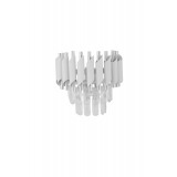 Avizemoda Palmira Prizma Kesim Kristal Taşlı Lüks Aplik - (Beyaz Krom)