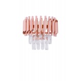 Avizemoda Palmira Prizma Kesim Kristal Taşlı Lüks Aplik - (Rose Gold)