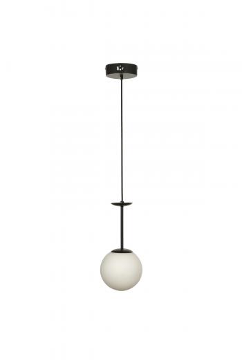 Avizemoda Pinza Tekli Beyaz Camlı Salon Oturma Odası Modern Avize - (Siyah)