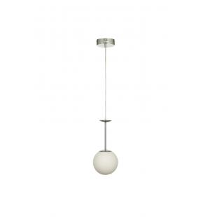 Avizemoda Pinza Tekli Beyaz Camlı Salon Oturma Odası Modern Avize - (Krom Kaplama)