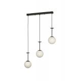 Avizemoda Pinza 3 lü Yemek Masası Üstü Beyaz Camlı Modern Sarkıt Avize - (Siyah)