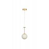 Avizemoda Pinza Tekli Beyaz Camlı Salon Oturma Odası Modern Avize - (Gold Kaplama)