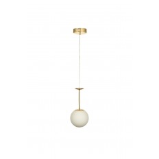 Avizemoda Pinza Tekli Beyaz Camlı Salon Oturma Odası Modern Avize - (Gold Kaplama)