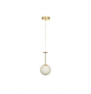 Avizemoda Pinza Tekli Beyaz Camlı Salon Oturma Odası Modern Avize - (Gold Kaplama)