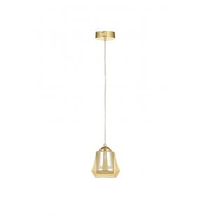 Avizemoda Venita Tekli Bal+Beyaz Çift Camlı Salon Oturma Odası Modern Sarkıt Avize - (Gold Kaplama)