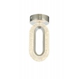 Avizemoda Sessi Tekli Plafonyer Ledli Modern Lüks Sarkıt Avize (3 Renk Led; Sarı-Beyaz-Gün ışığı) - Krom