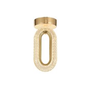 Avizemoda Sessi Tekli Plafonyer Ledli Modern Lüks Sarkıt Avize (3 Renk Led; Sarı-Beyaz-Gün ışığı) - GOLD