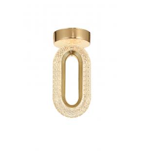 Avizemoda Sessi Tekli Plafonyer Ledli Modern Lüks Sarkıt Avize (3 Renk Led; Sarı-Beyaz-Gün ışığı) - GOLD