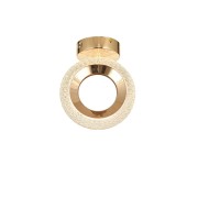 Avizemoda Ribera Tekli Plafonyer Ledli Modern Lüks Sarkıt Avize (3 Renk Led; Sarı-Beyaz-Gün ışığı) - GOLD