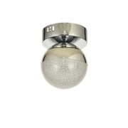 Avizemoda Forde Tekli Plafonyer Ledli Modern Lüks Sarkıt Avize (3 Renk Led; Sarı-Beyaz-Gün ışığı) - Krom