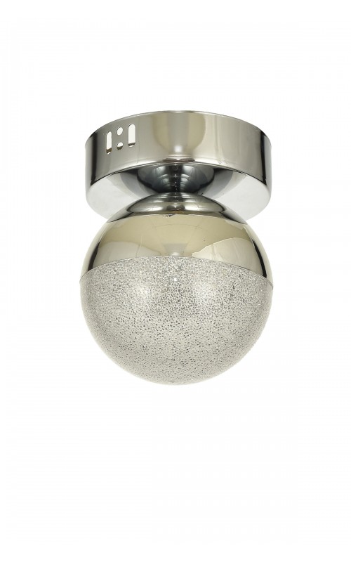 Avizemoda Forde Tekli Plafonyer Ledli Modern Lüks Sarkıt Avize (3 Renk Led; Sarı-Beyaz-Gün ışığı) - Krom