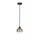 Avizemoda Side Tekli Krom Camlı Salon Oturma Odası Modern Sarkıt Avize - (Siyah Kasa)