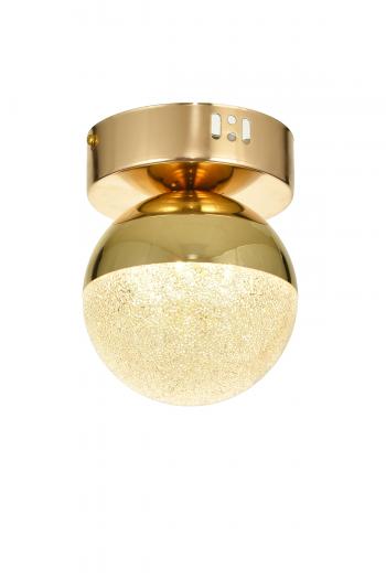 Avizemoda Forde Tekli Plafonyer Ledli Modern Lüks Sarkıt Avize (3 Renk Led; Sarı-Beyaz-Gün ışığı) - GOLD
