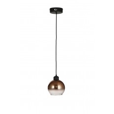 Avizemoda Side Tekli Kahve Camlı Salon Oturma Odası Modern Sarkıt Avize - (Siyah Kasa)