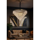 Avizemoda Linsa 65 Cm'lik Kristal Cam Taşlı Lüks Avize - (ESKİTME KAPLAMA)