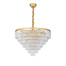 Avizemoda Linsa 65 Cm'lik Kristal Cam Taşlı Lüks Avize - (Sarı Yaldız)