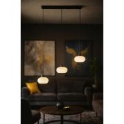 Avizemoda Vanna 3 lü Yemek Masası Üstü Beyaz Camlı Modern Sarkıt Avize - (Siyah)