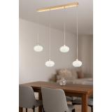 Avizemoda Vanna 4 lü Yemek Masası Üstü Beyaz Camlı Modern Sarkıt Avize - (Gold Kaplama)