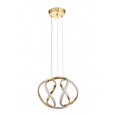 Avizemoda Vira 35 cm Dimmer Kumandalı 3 Renk Ledli (Sarı-Beyaz-Gün Işığı) Modern Sarkıt Avize - Gold
