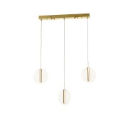 Avizemoda Lovena 3'Lü Ledli Dim Kumandalı Modern Yemek Masası Üstü Avize 3 Renk Led; Sarı-Beyaz-Gün ışığı-Gold