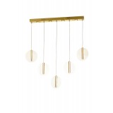 Avizemoda Lovena 5'Li Ledli Dim Kumandalı Modern Yemek Masası Üstü Avize 3 Renk Led; Sarı-Beyaz-Gün ışığı-GOLD