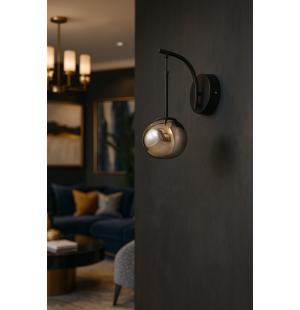 Avizemoda Rainbow Aplik Asimetrik Krom Camlı Dekor Aydınlatma İçin Modern Sarkıt APLİK - (Loş ışık verir)