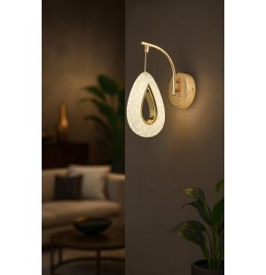 Avizemoda Dali Ledli Dimmer Modern Lüks Aplik (3 RENK LED; SARI-BEYAZ-GÜN IŞIĞI) - Gold