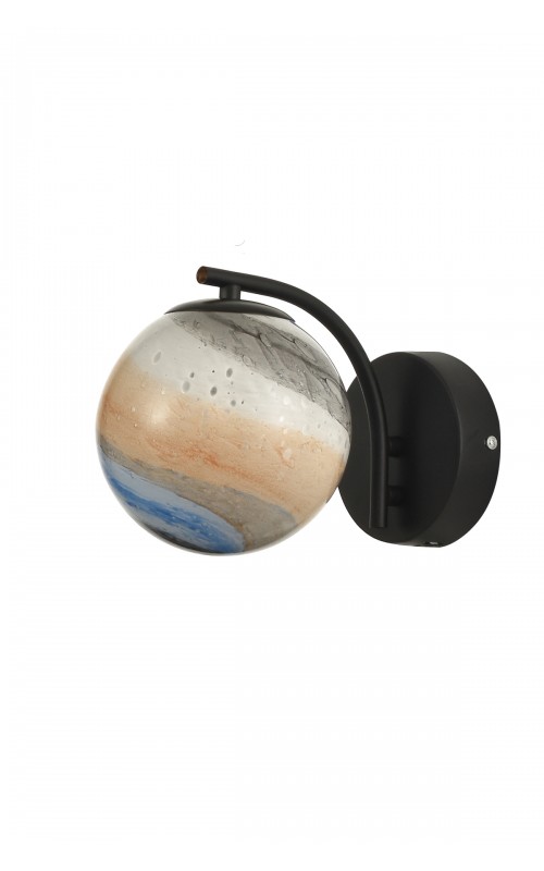 Avizemoda Galaksi Aplik Uzay Desen Camlı Salon Oturma Odası Modern Sarkıt APLİK - (Siyah Kasa)