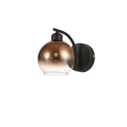 Avizemoda Side Aplik Kahve Camlı Salon Oturma Odası Modern APLİK - (Siyah Kasa)