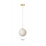 Avizemoda Pigaro Tekli Beyaz Renk Camlı Salon Oturma Odası Modern Sarkıt Avize - (Gold Kaplama)