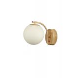 Avizemoda Miya Aplik Beyaz Camlı Salon Oturma Odası Modern Duvar Apliği (Gold Kaplama)